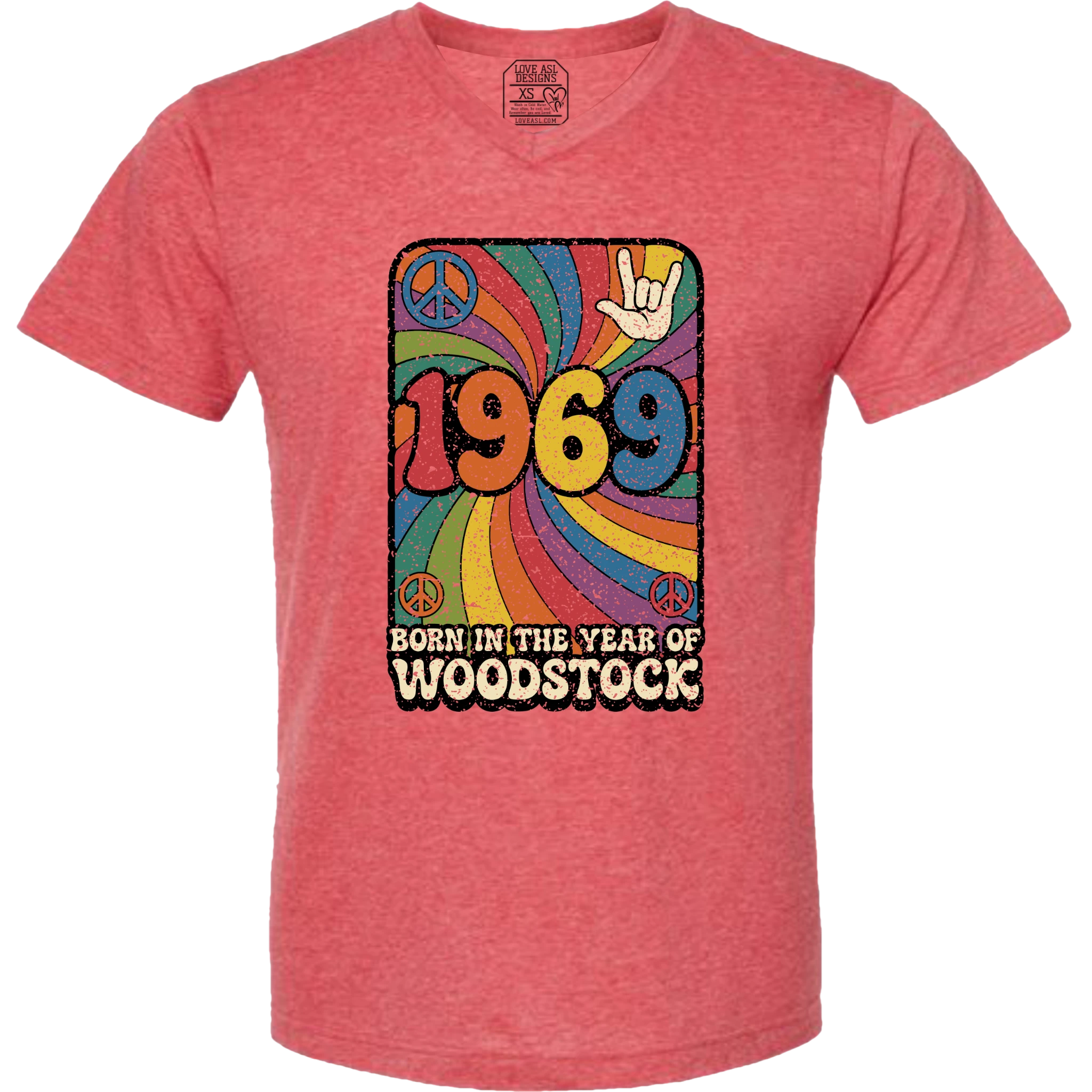 1969 Woodstock V-Neck T-Shirt (MEN)