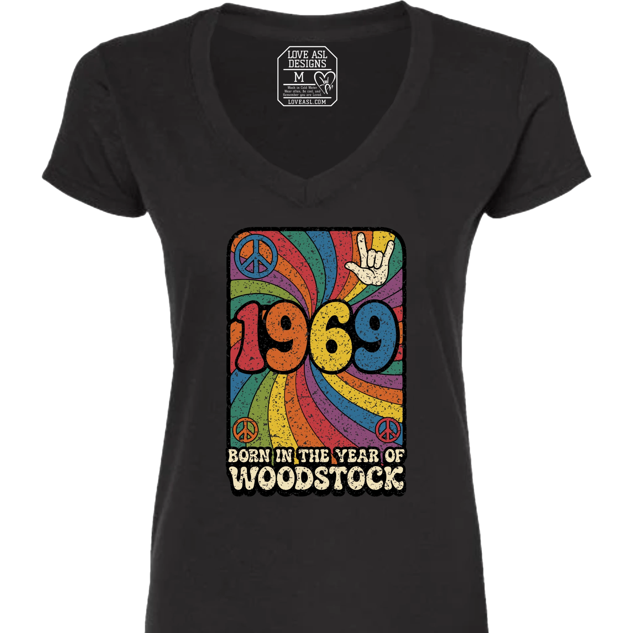 1969 Woodstock V-Neck T-Shirt (WOMEN)