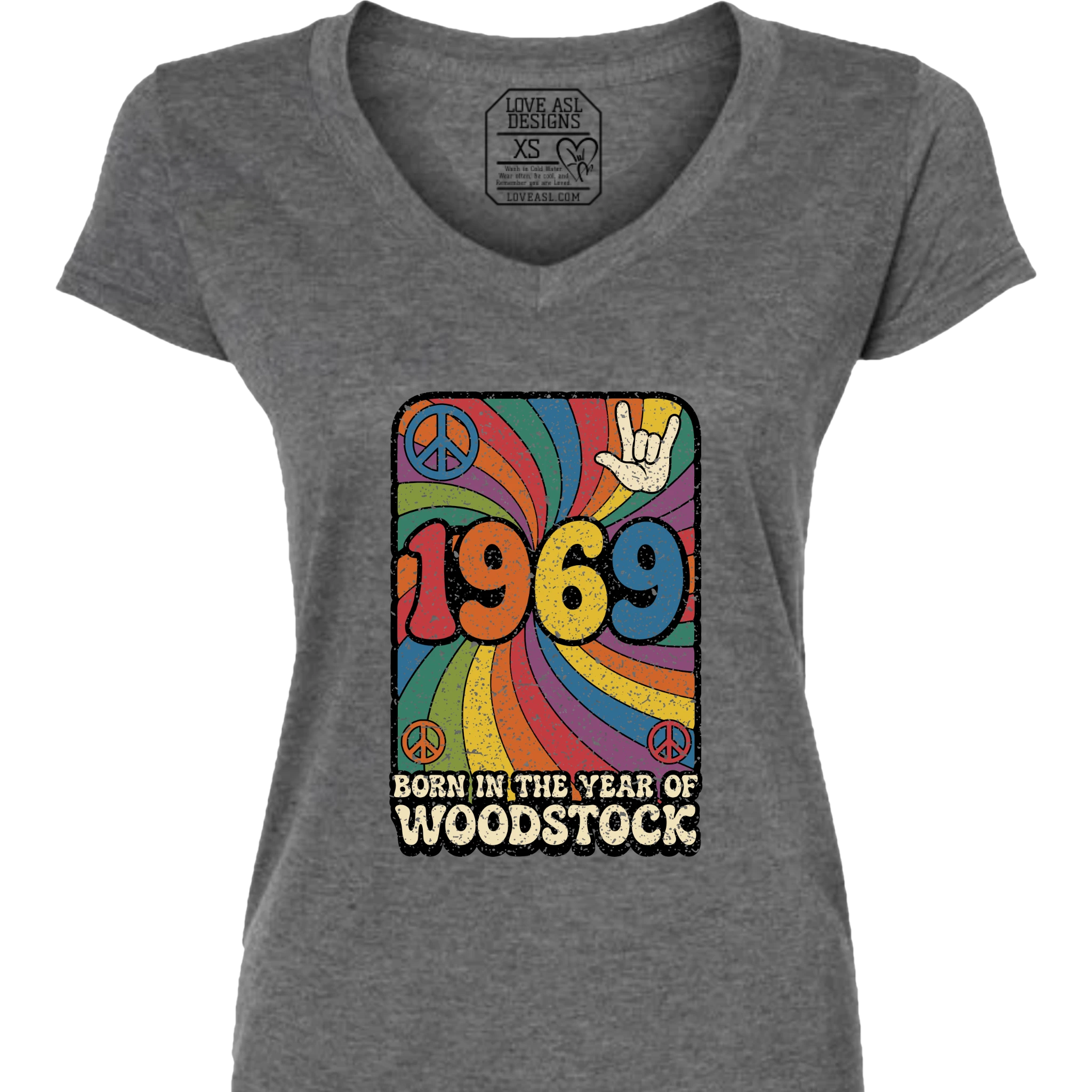 1969 Woodstock V-Neck T-Shirt (WOMEN)