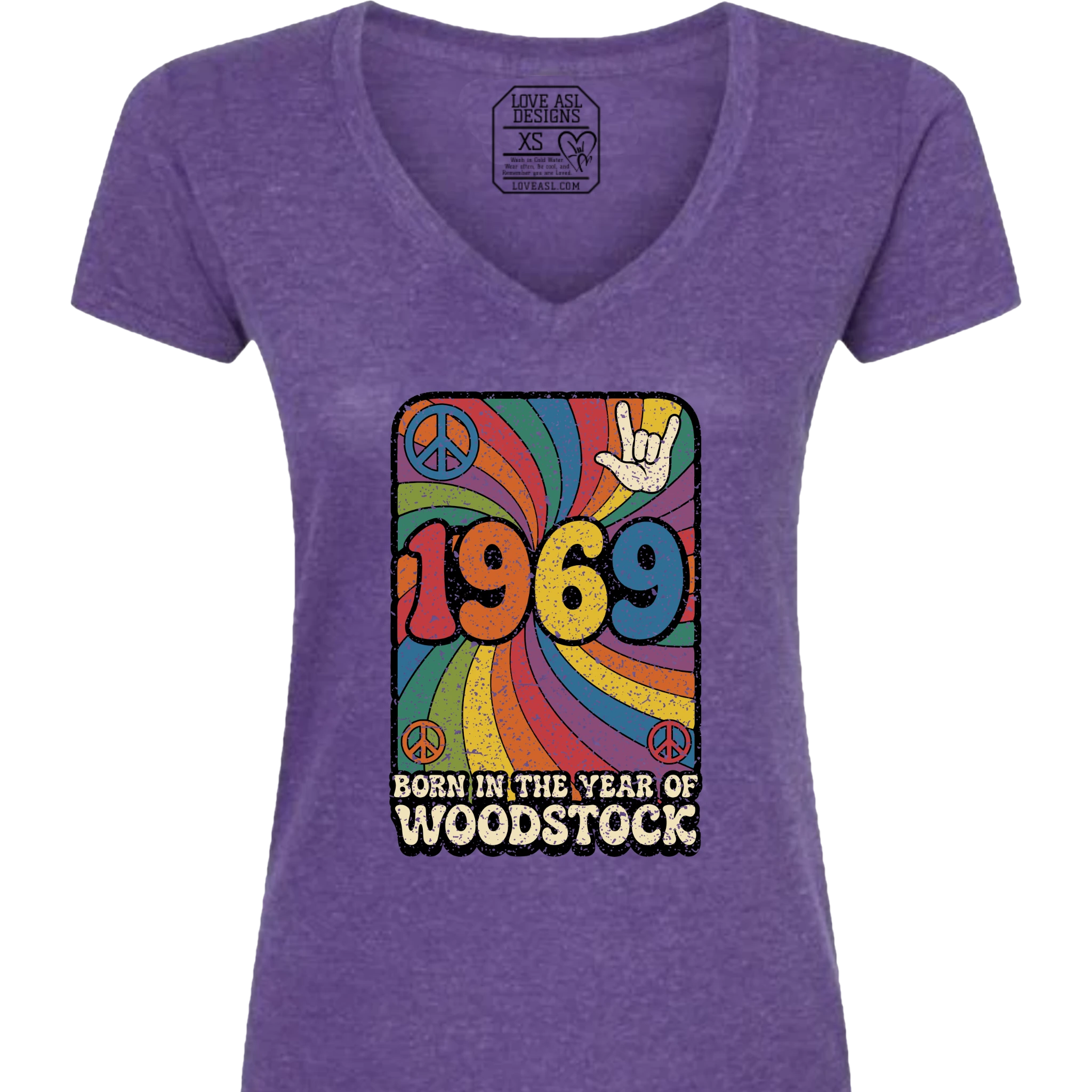 1969 Woodstock V-Neck T-Shirt (WOMEN)