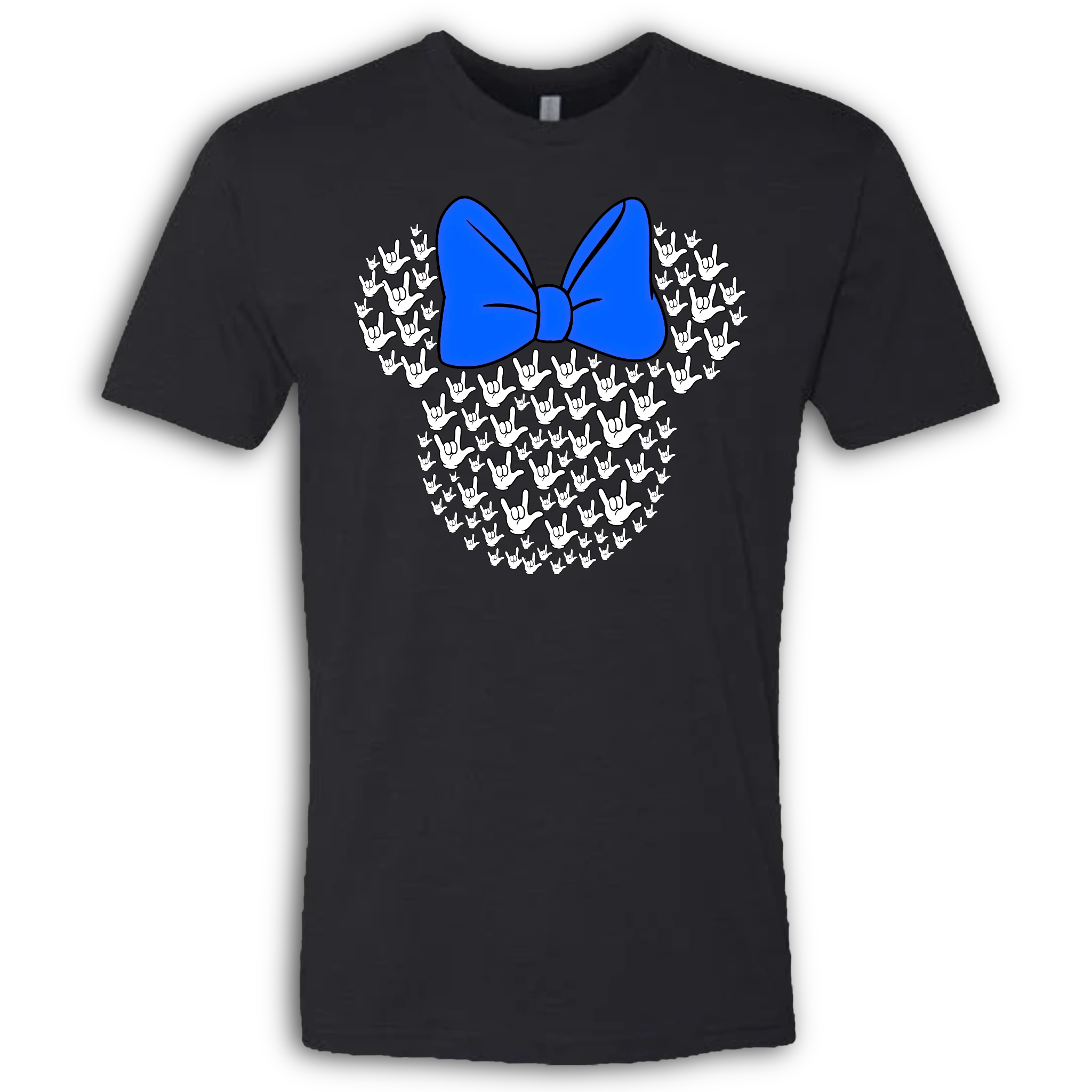ASL Disney Silhouette Blue/White Crew Shirt