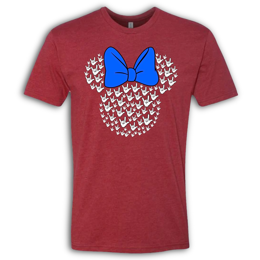 ASL Disney Silhouette Blue/White Crew Shirt