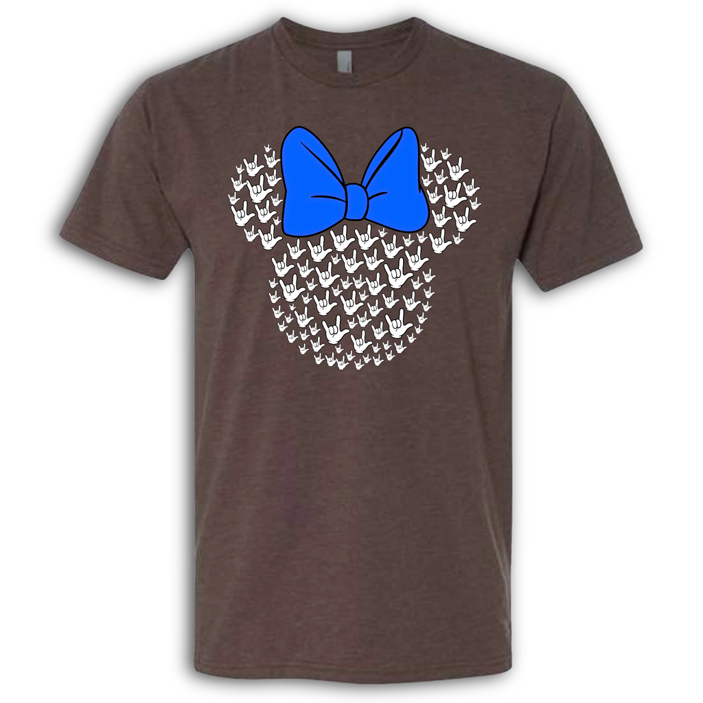 ASL Disney Silhouette Blue/White Crew Shirt