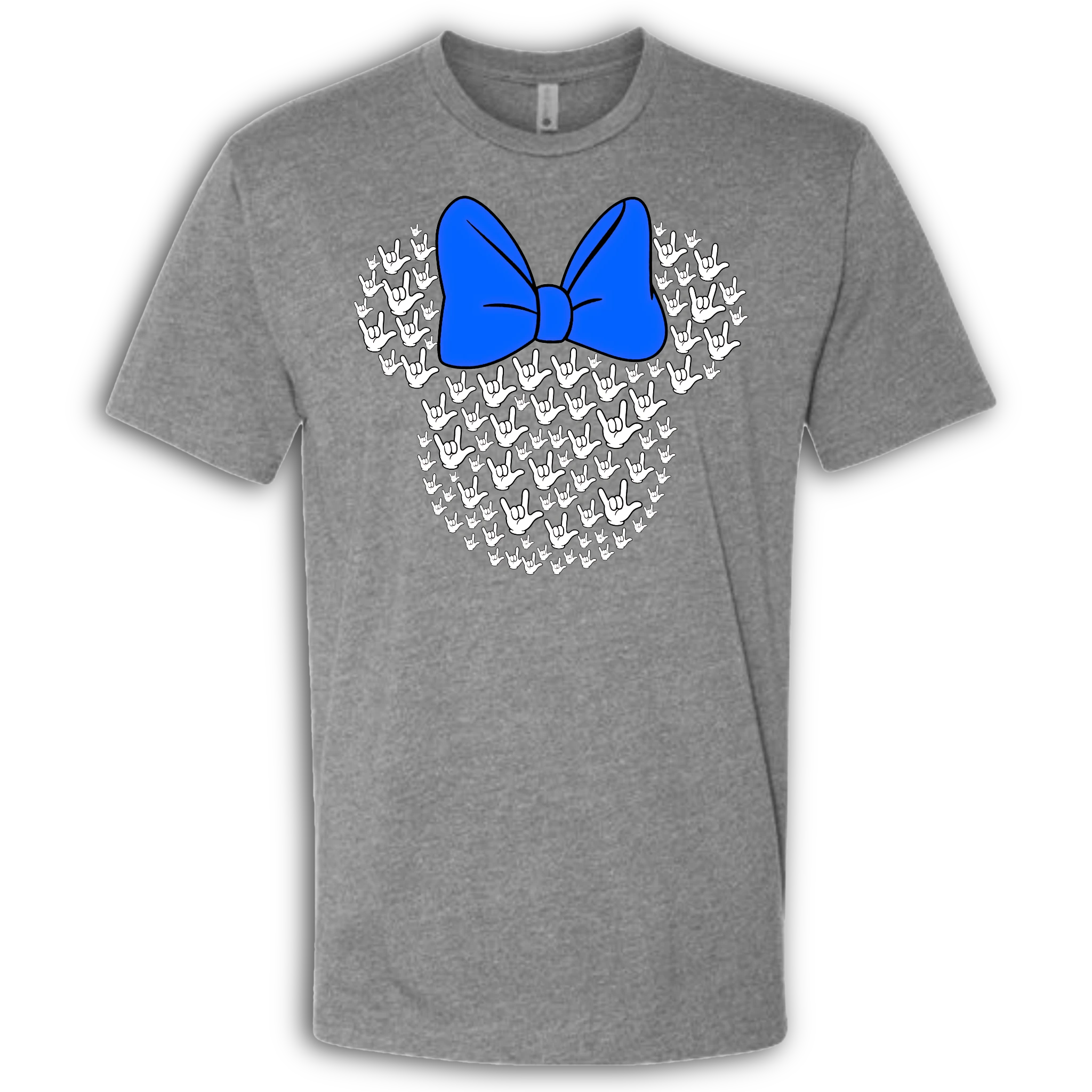ASL Disney Silhouette Blue/White Crew Shirt