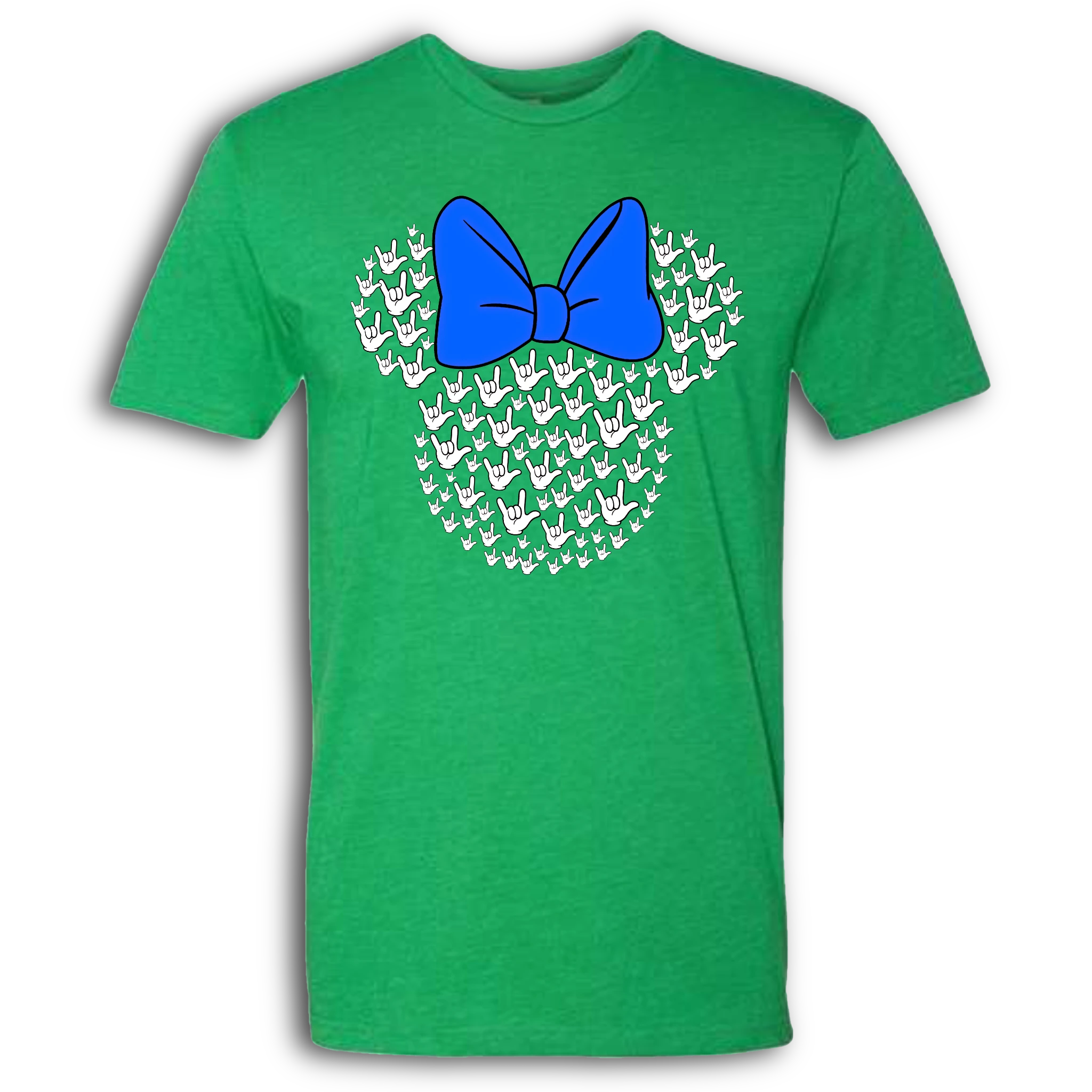 ASL Disney Silhouette Blue/White Crew Shirt