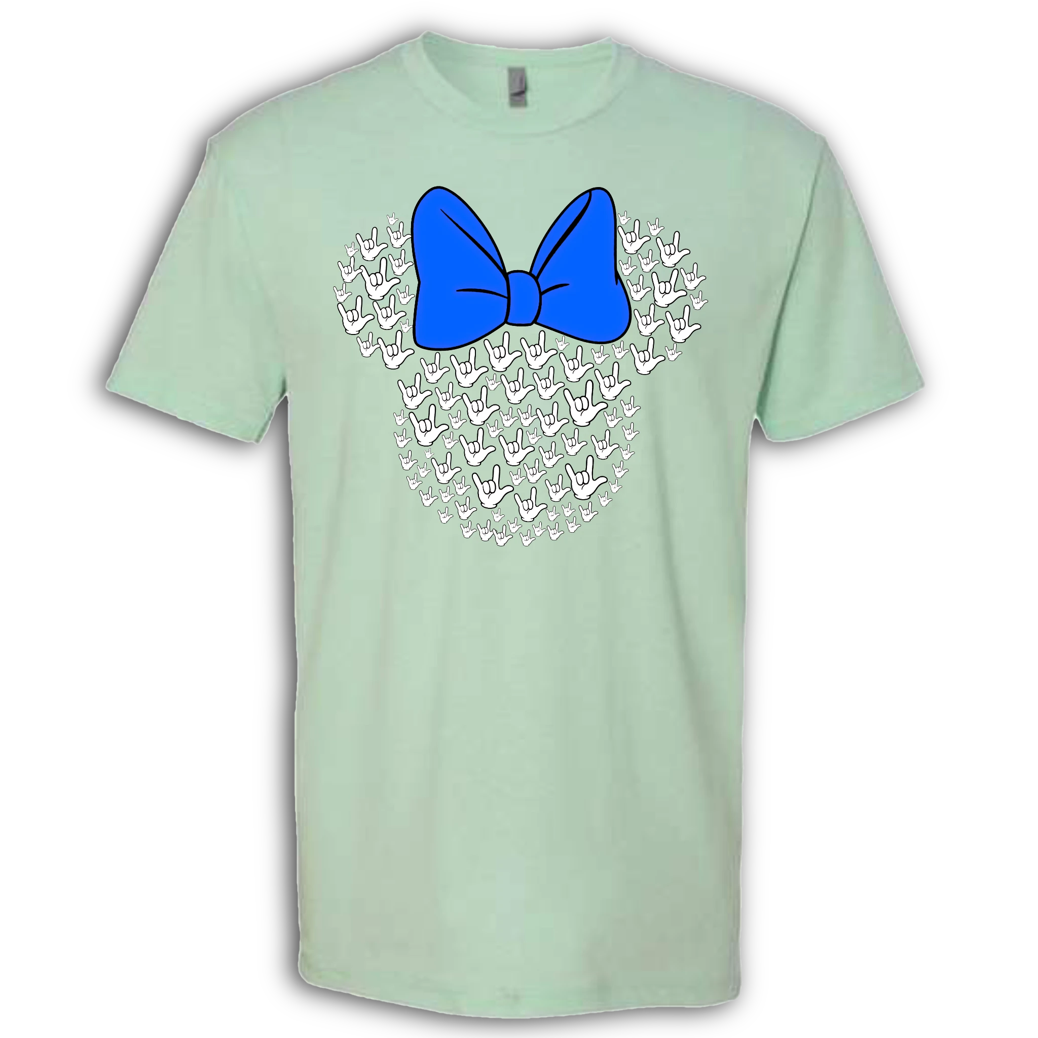 ASL Disney Silhouette Blue/White Crew Shirt