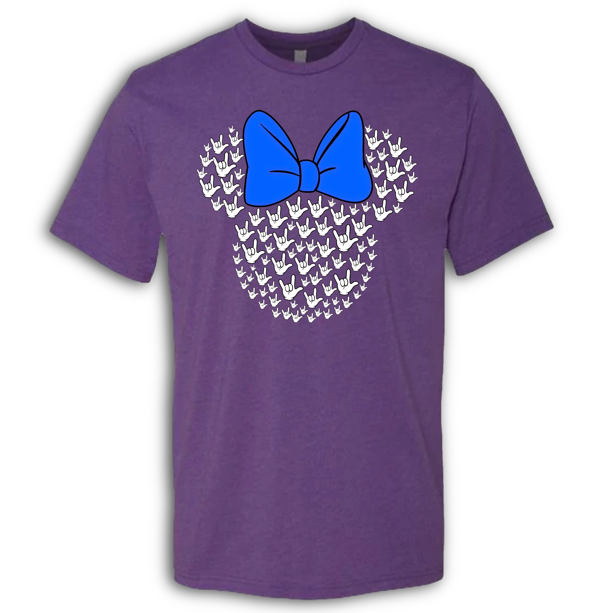 ASL Disney Silhouette Blue/White Crew Shirt