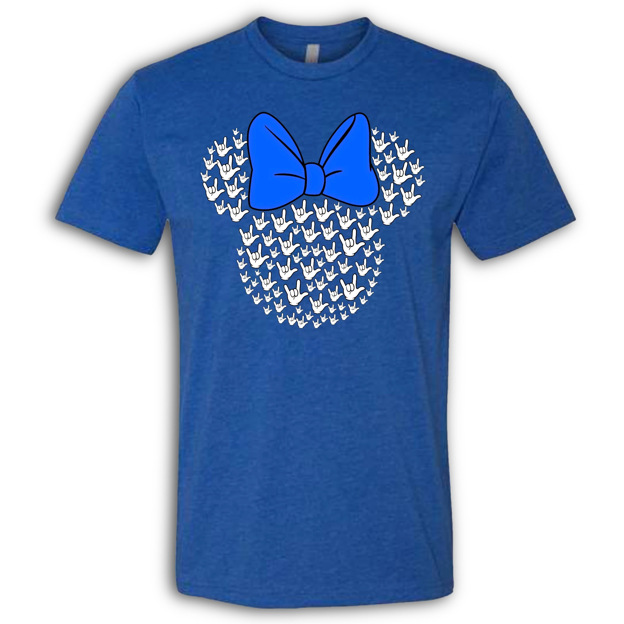 ASL Disney Silhouette Blue/White Crew Shirt