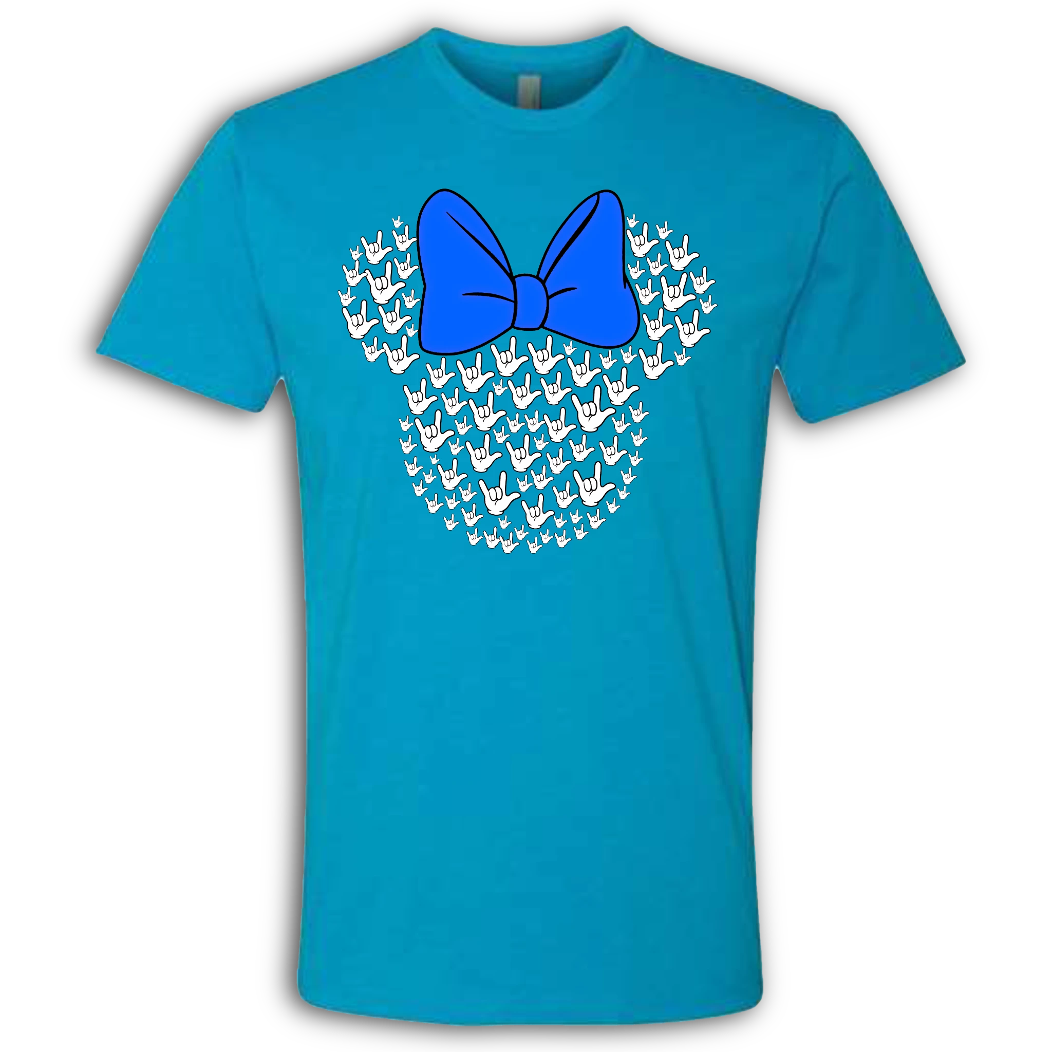 ASL Disney Silhouette Blue/White Crew Shirt