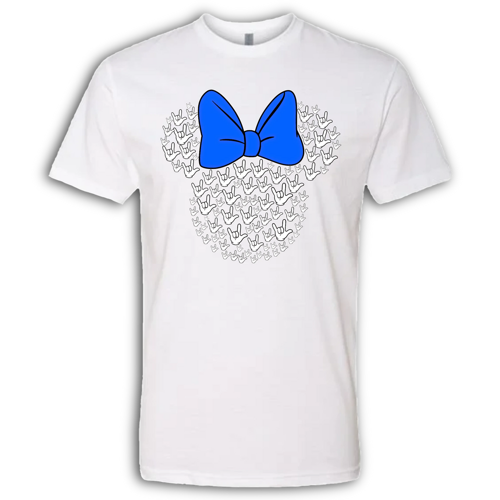 ASL Disney Silhouette Blue/White Crew Shirt