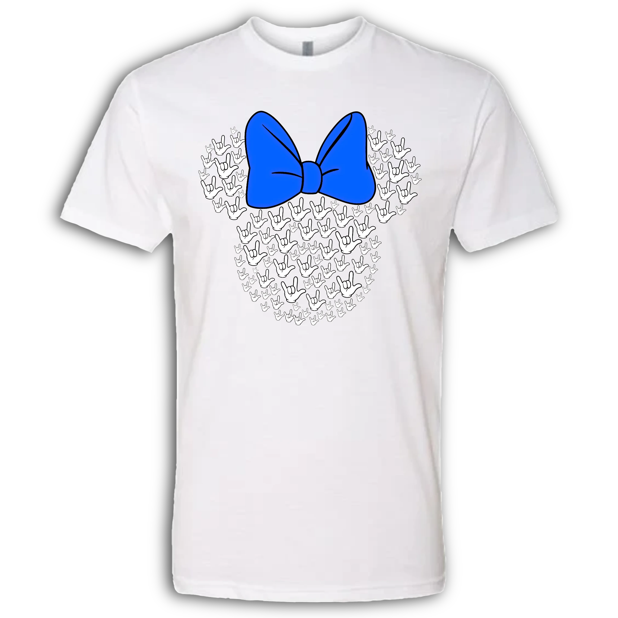 ASL Disney Silhouette Blue/White Crew Shirt