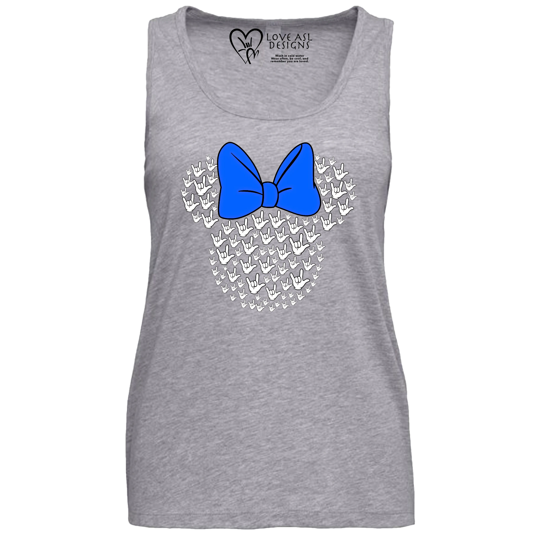ASL Disney Silhouette Blue/White Tank Top (WOMEN)