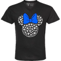 ASL Disney Silhouette Blue/White V-Neck Shirt (MEN)