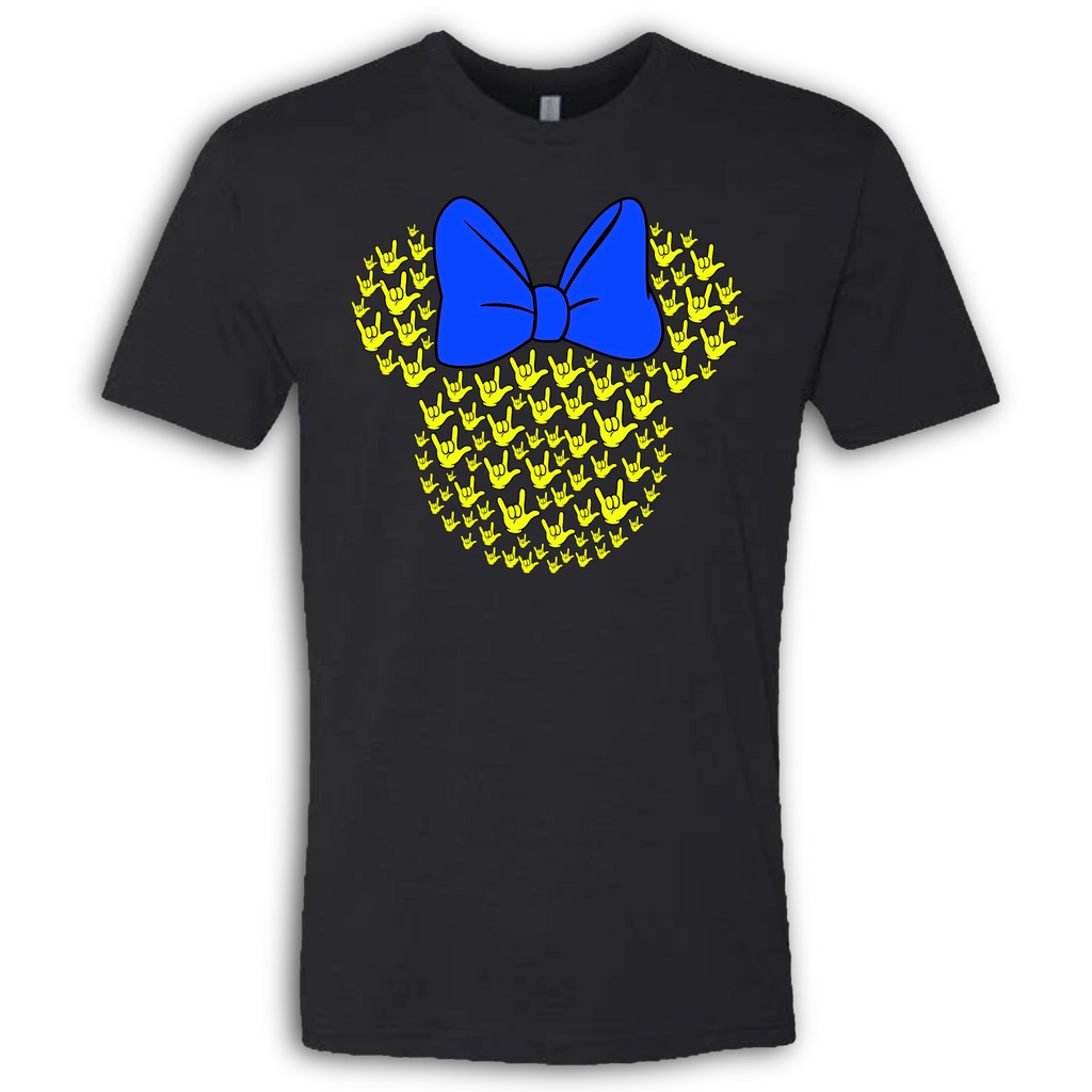 ASL Disney Silhouette Blue/Yellow Crew Shirt