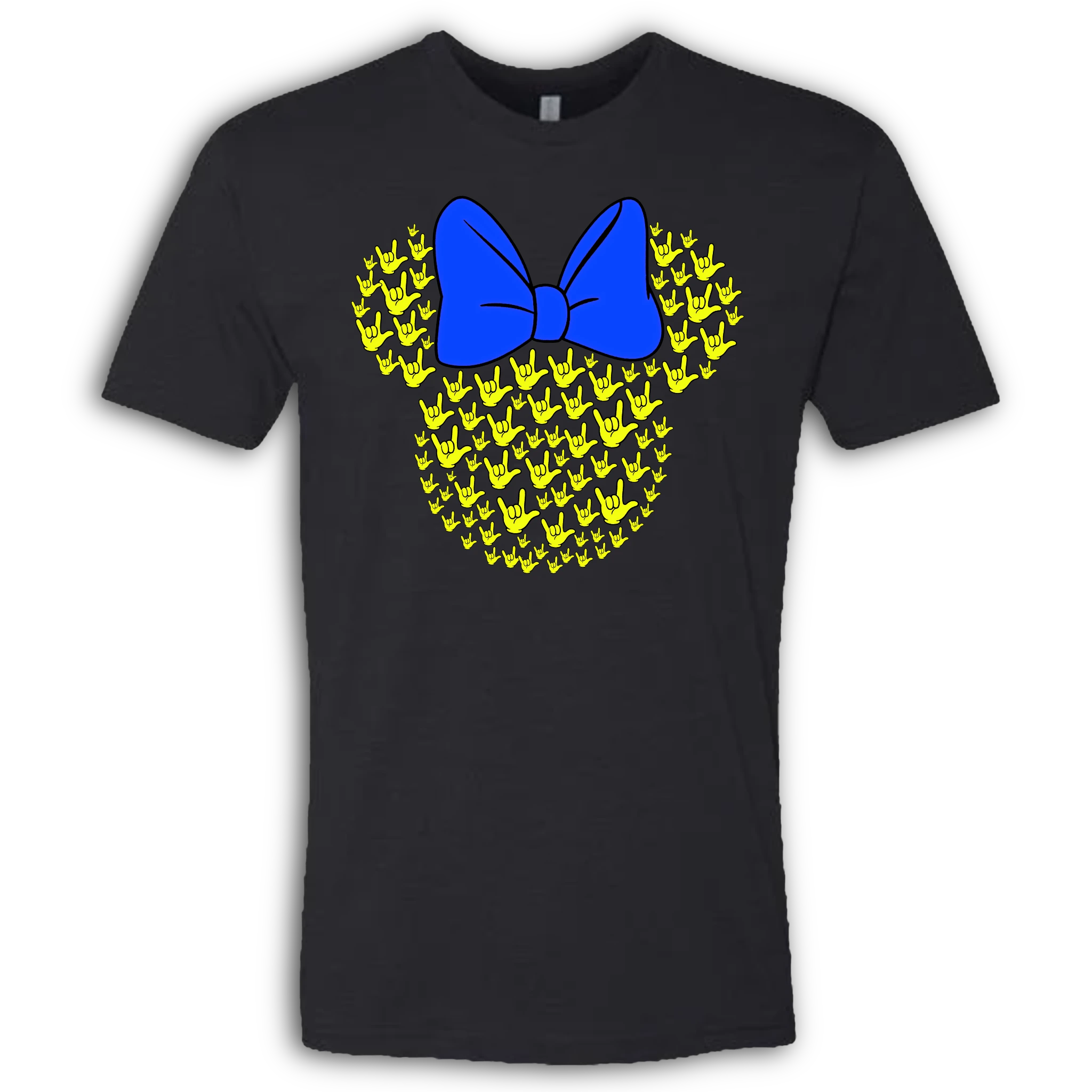 ASL Disney Silhouette Blue/Yellow Crew Shirt
