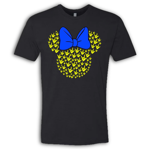 ASL Disney Silhouette Blue/Yellow Crew Shirt