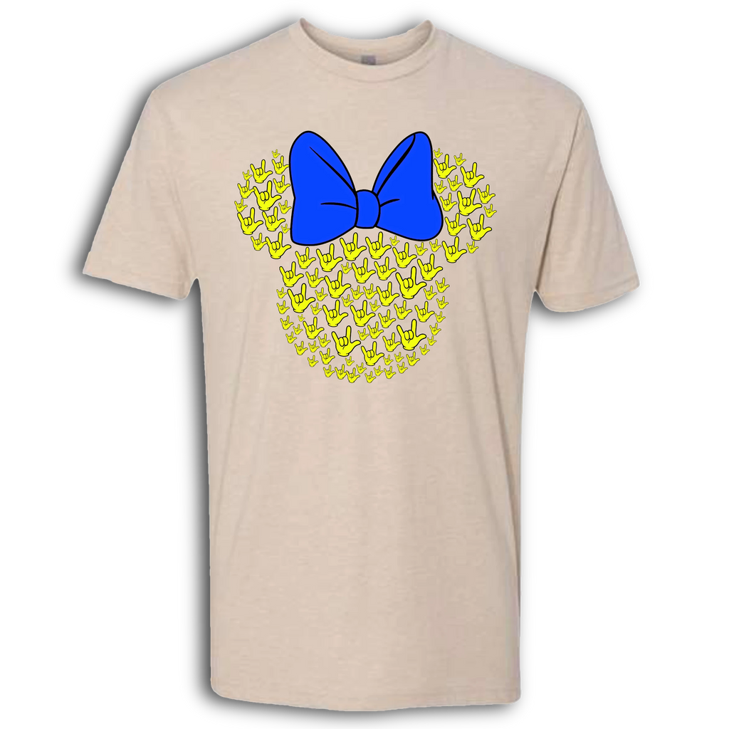 ASL Disney Silhouette Blue/Yellow Crew Shirt