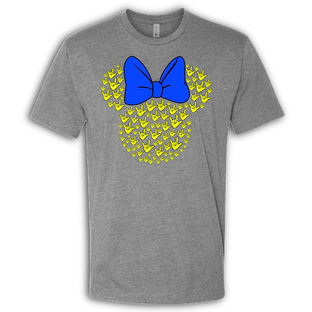 ASL Disney Silhouette Blue/Yellow Crew Shirt