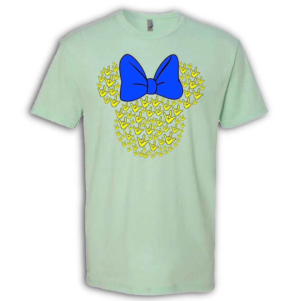 ASL Disney Silhouette Blue/Yellow Crew Shirt