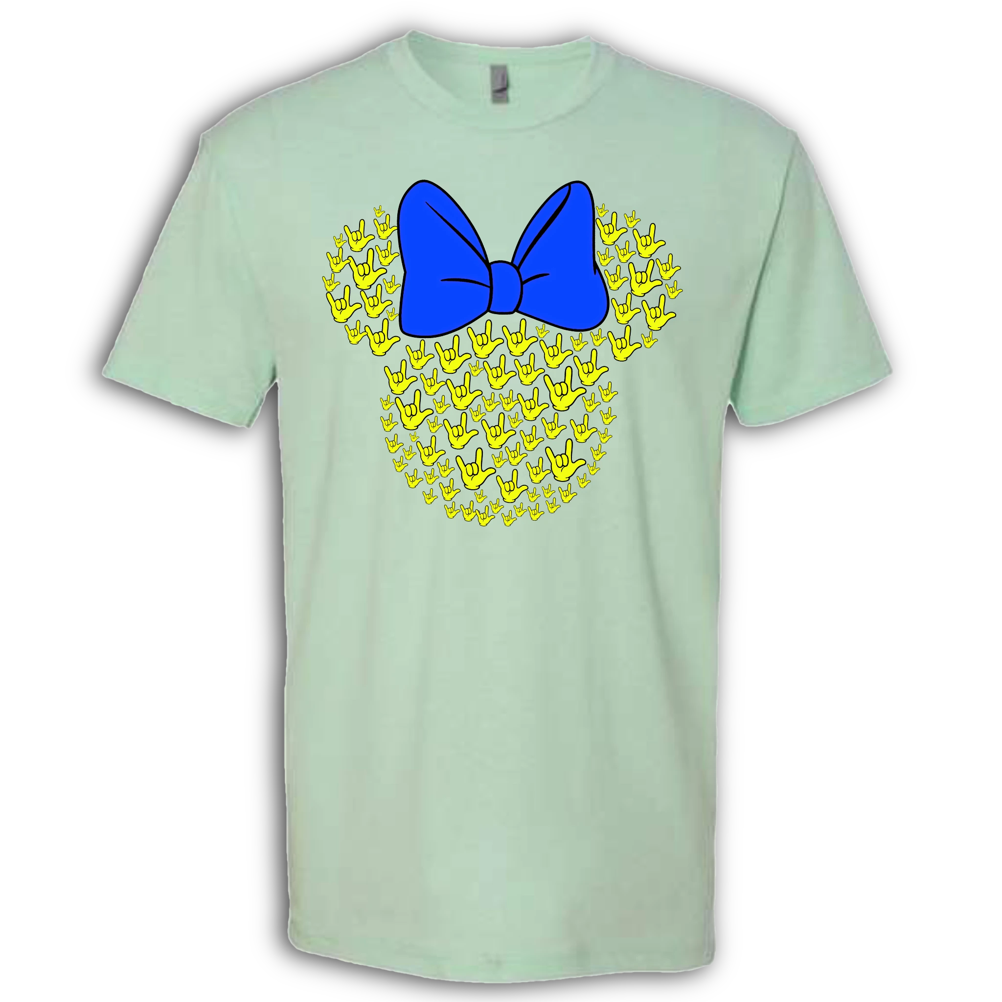 ASL Disney Silhouette Blue/Yellow Crew Shirt