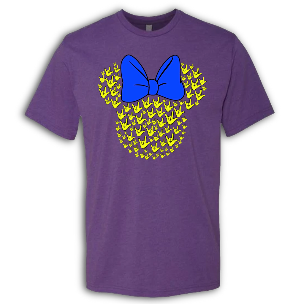 ASL Disney Silhouette Blue/Yellow Crew Shirt