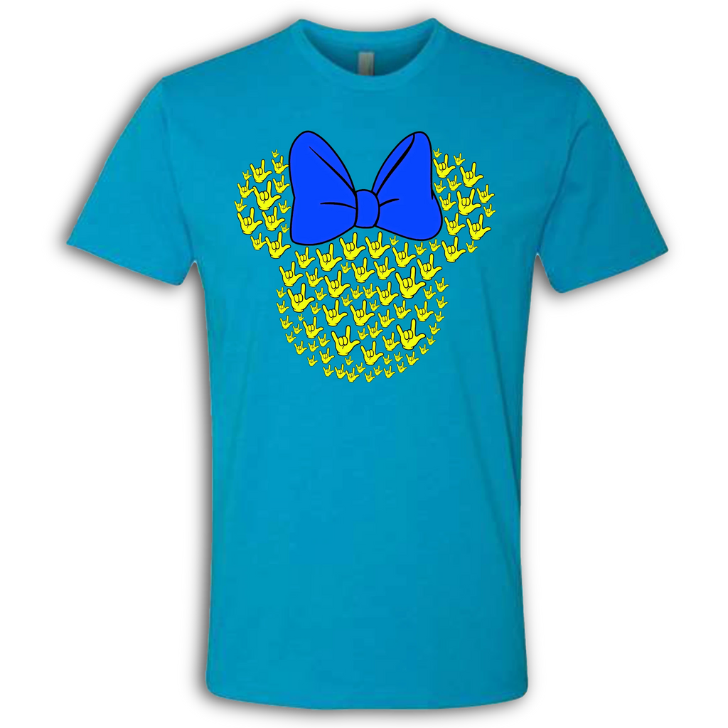 ASL Disney Silhouette Blue/Yellow Crew Shirt