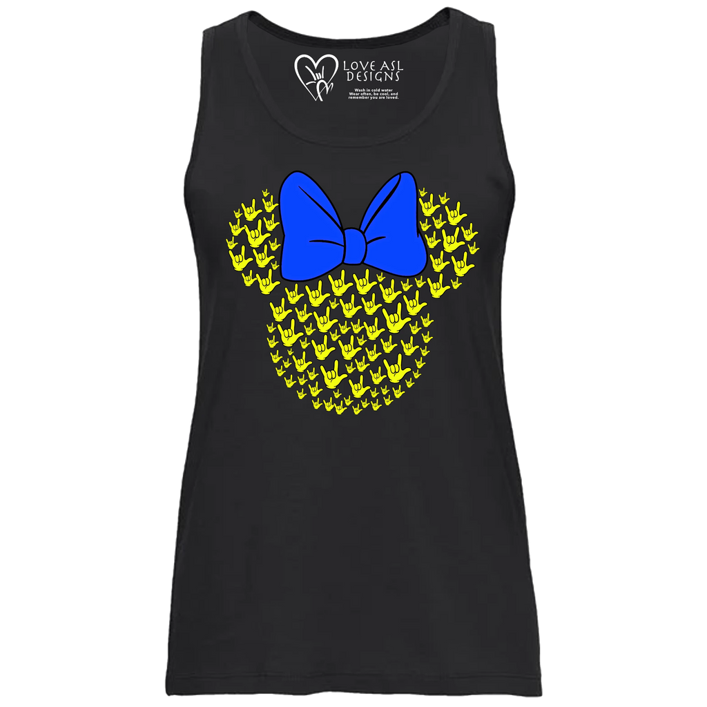 ASL Disney Silhouette Blue/Yellow Tank Top (WOMEN)