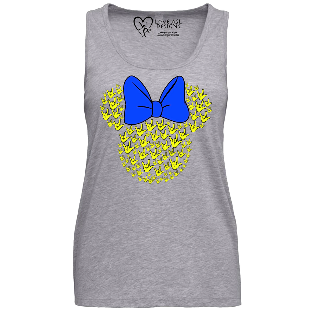 ASL Disney Silhouette Blue/Yellow Tank Top (WOMEN)