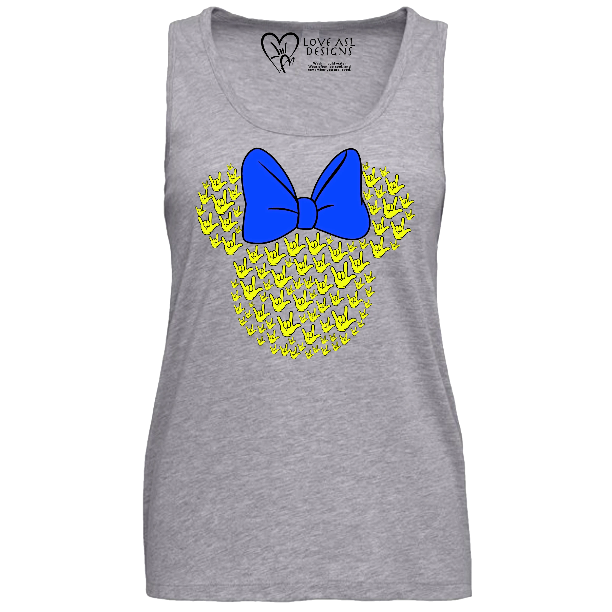 ASL Disney Silhouette Blue/Yellow Tank Top (WOMEN)