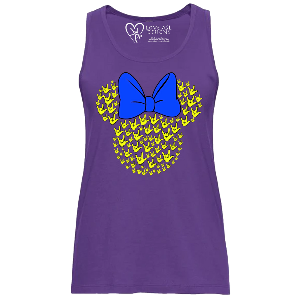 ASL Disney Silhouette Blue/Yellow Tank Top (WOMEN)