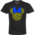 ASL Disney Silhouette Blue/Yellow V-Neck Shirt (MEN)