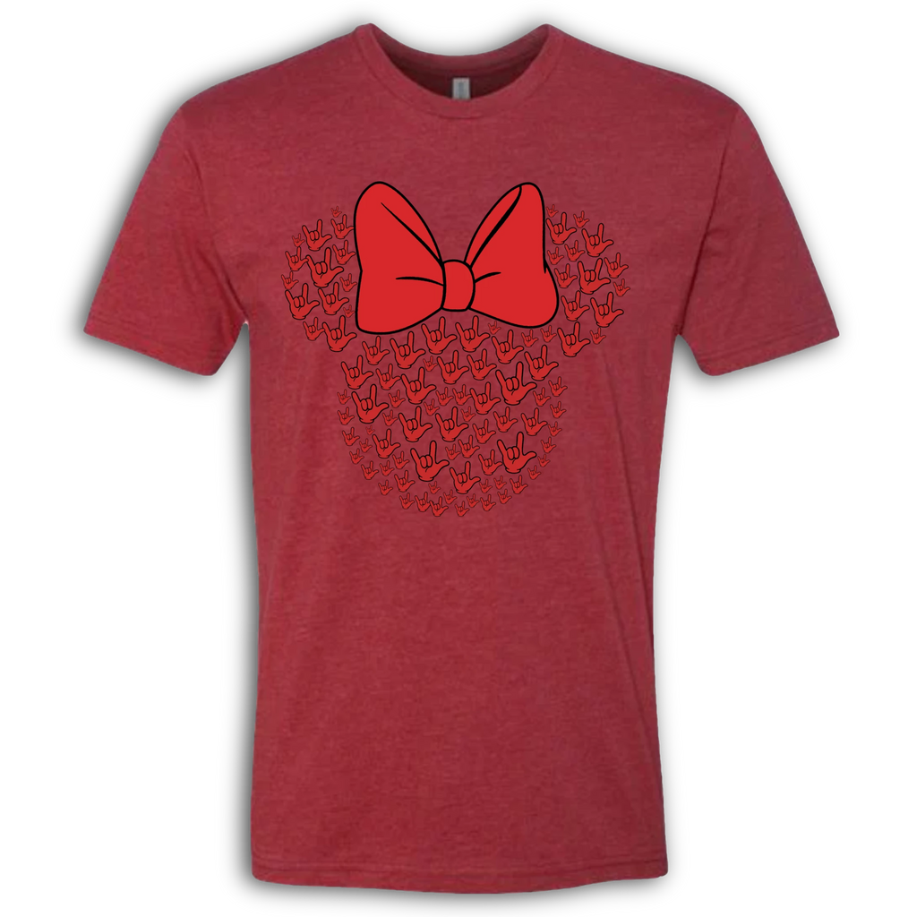 ASL Disney Silhouette Red/Red Crew Shirt