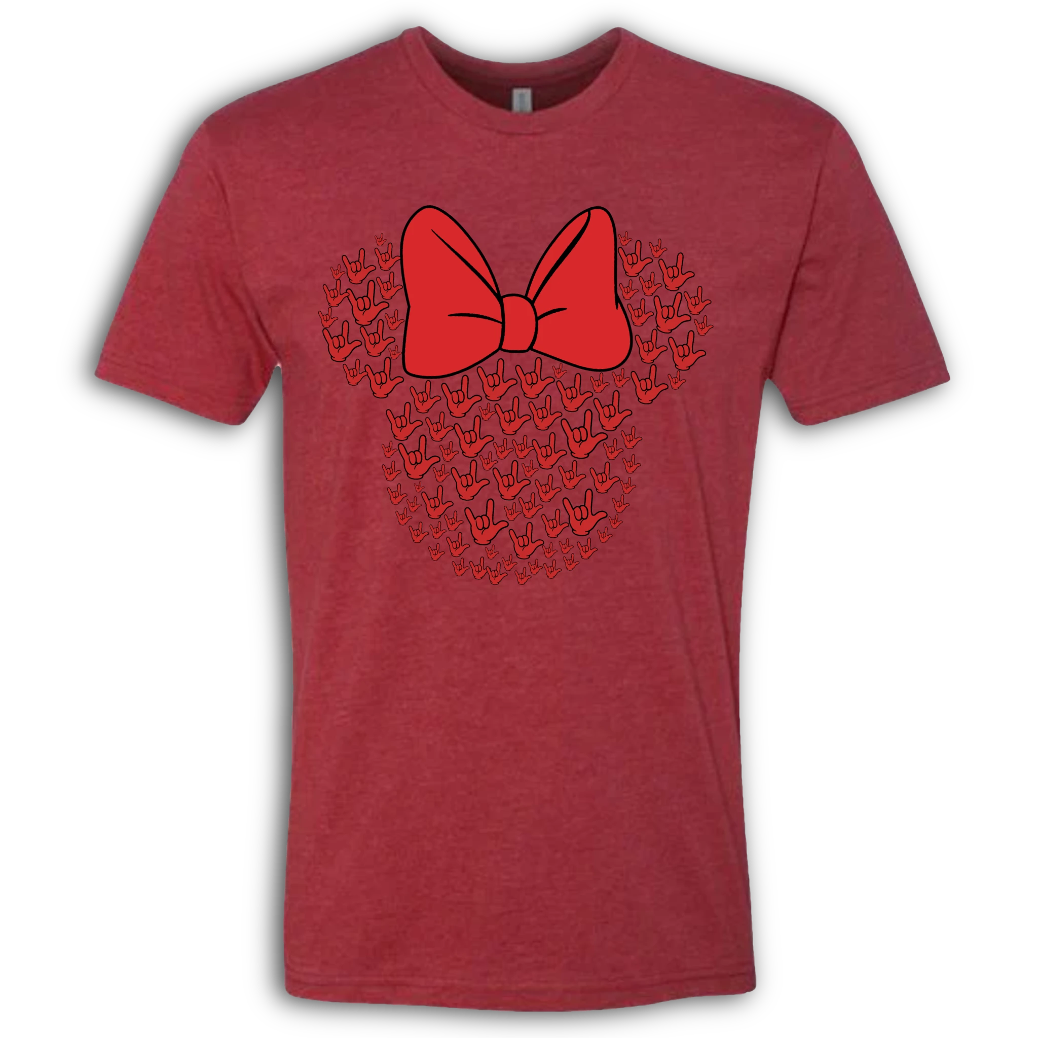 ASL Disney Silhouette Red/Red Crew Shirt