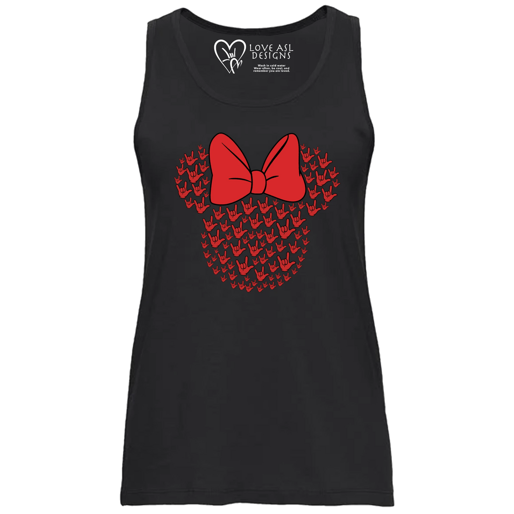 ASL Disney Silhouette Red/Red Tank Top (WOMEN)