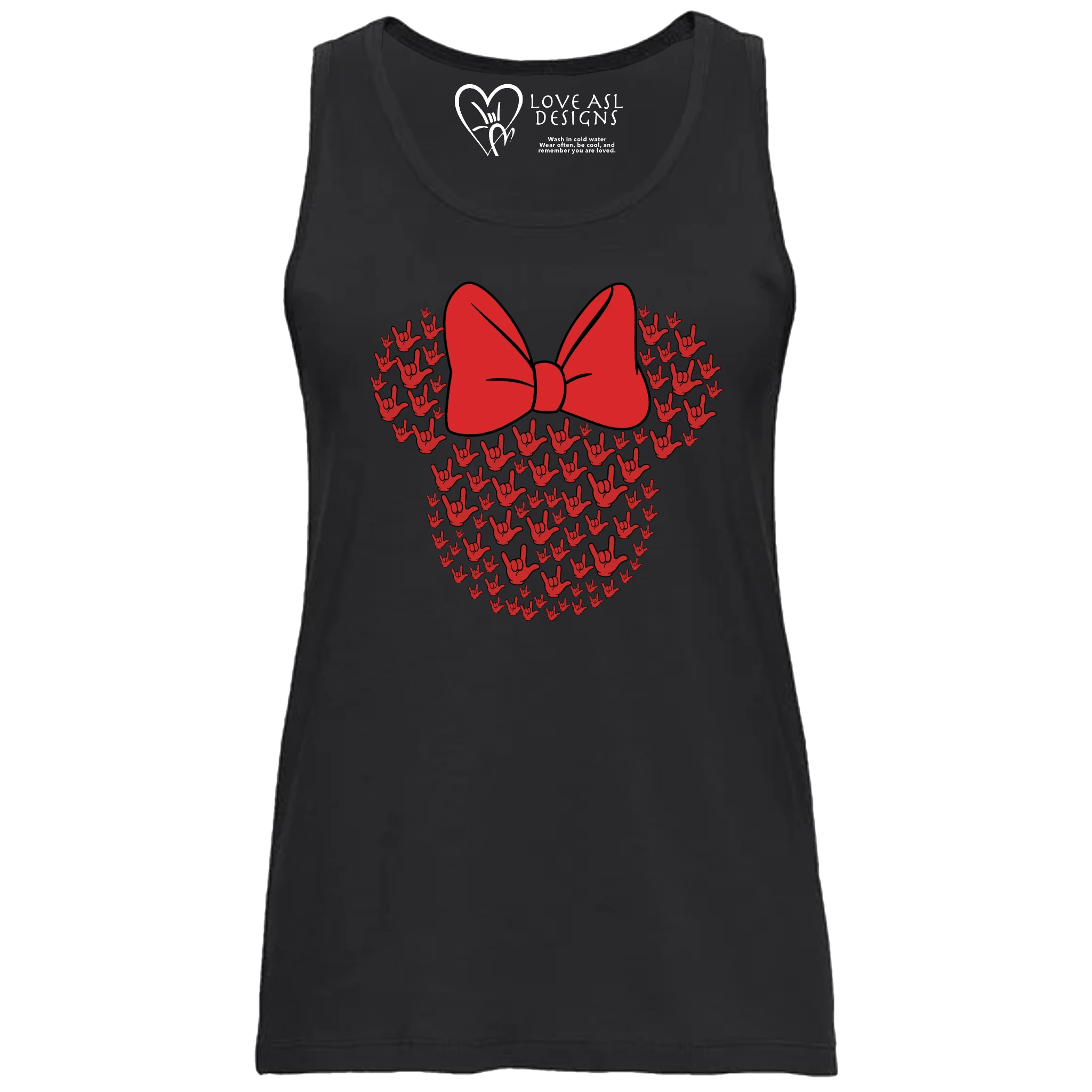 ASL Disney Silhouette Red/Red Tank Top (WOMEN)