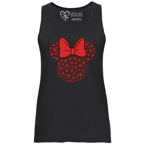 ASL Disney Silhouette Red/Red Tank Top (WOMEN)