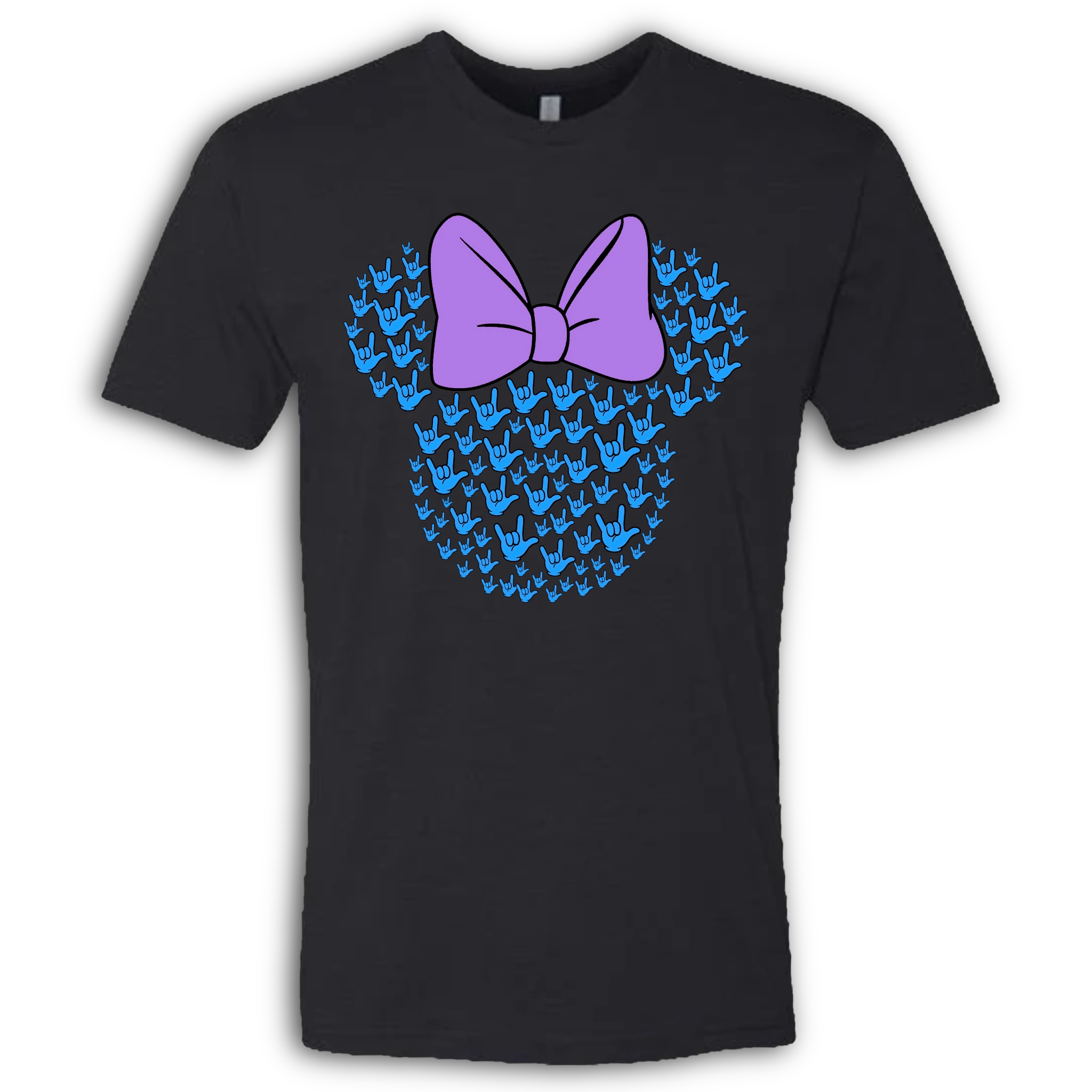 ASL Disney Silhouette Purple/Blue Crew Shirt