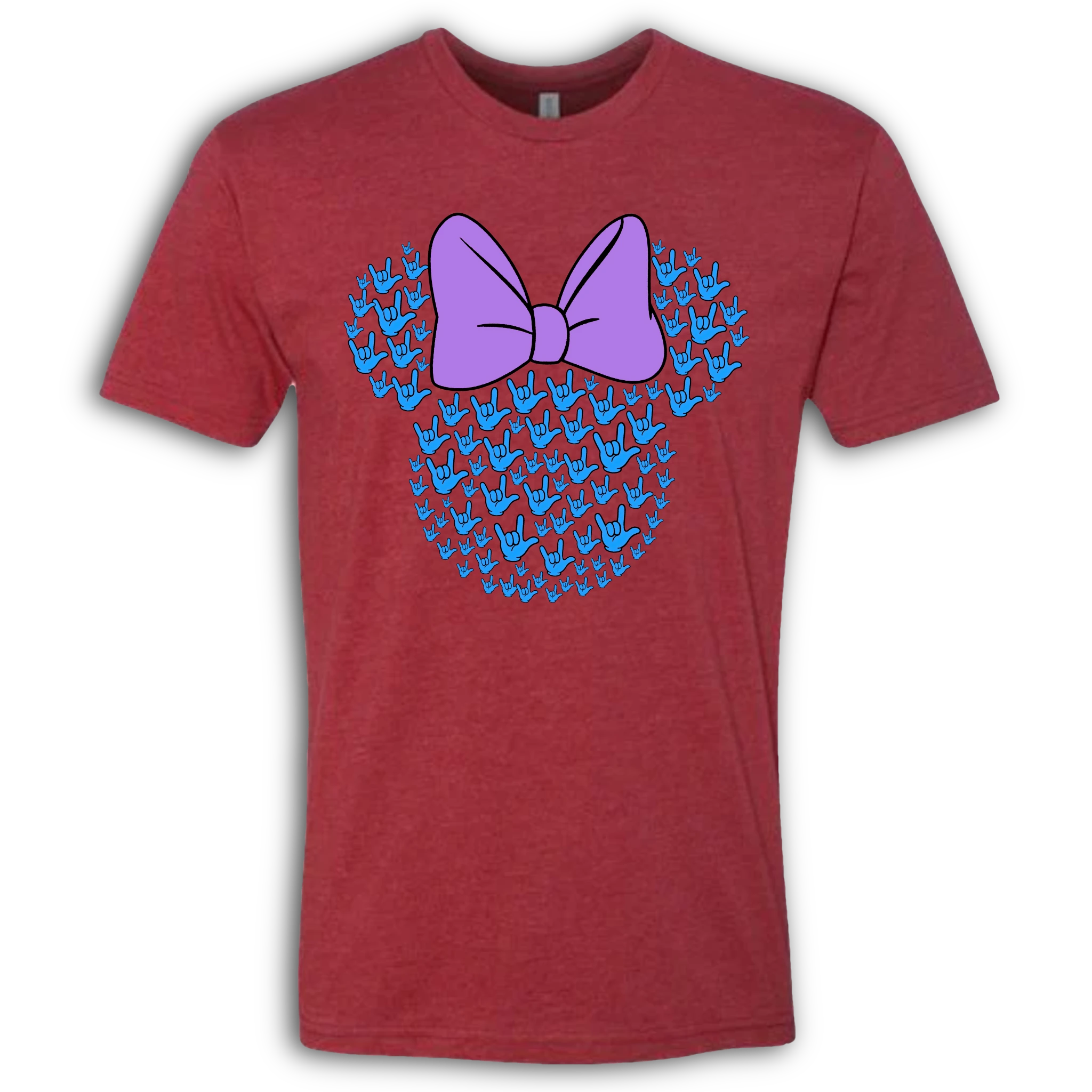 ASL Disney Silhouette Purple/Blue Crew Shirt