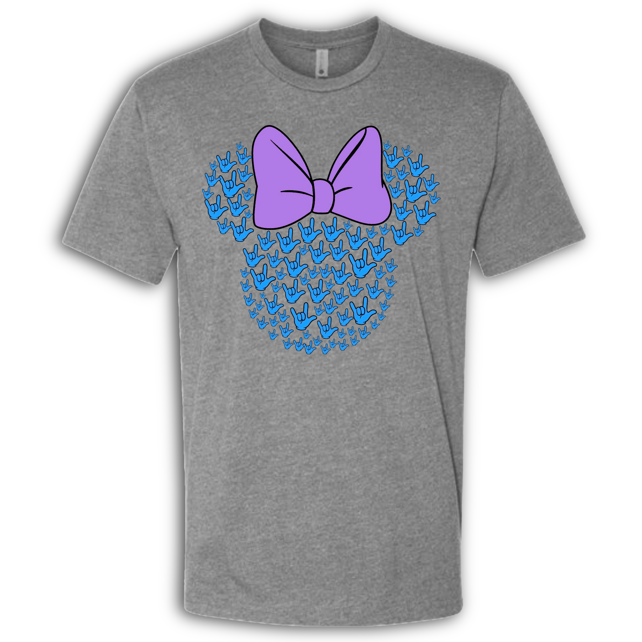 ASL Disney Silhouette Purple/Blue Crew Shirt