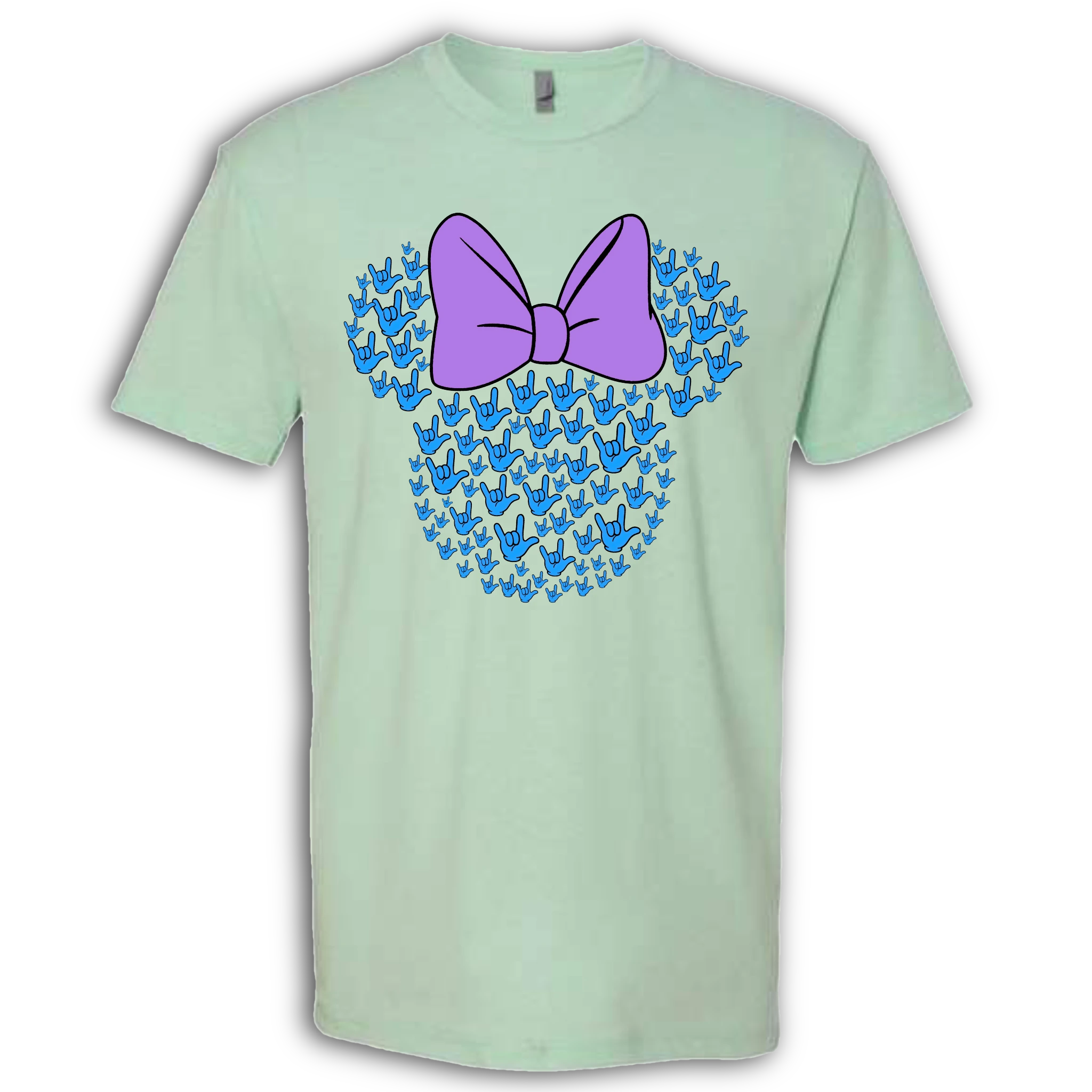 ASL Disney Silhouette Purple/Blue Crew Shirt