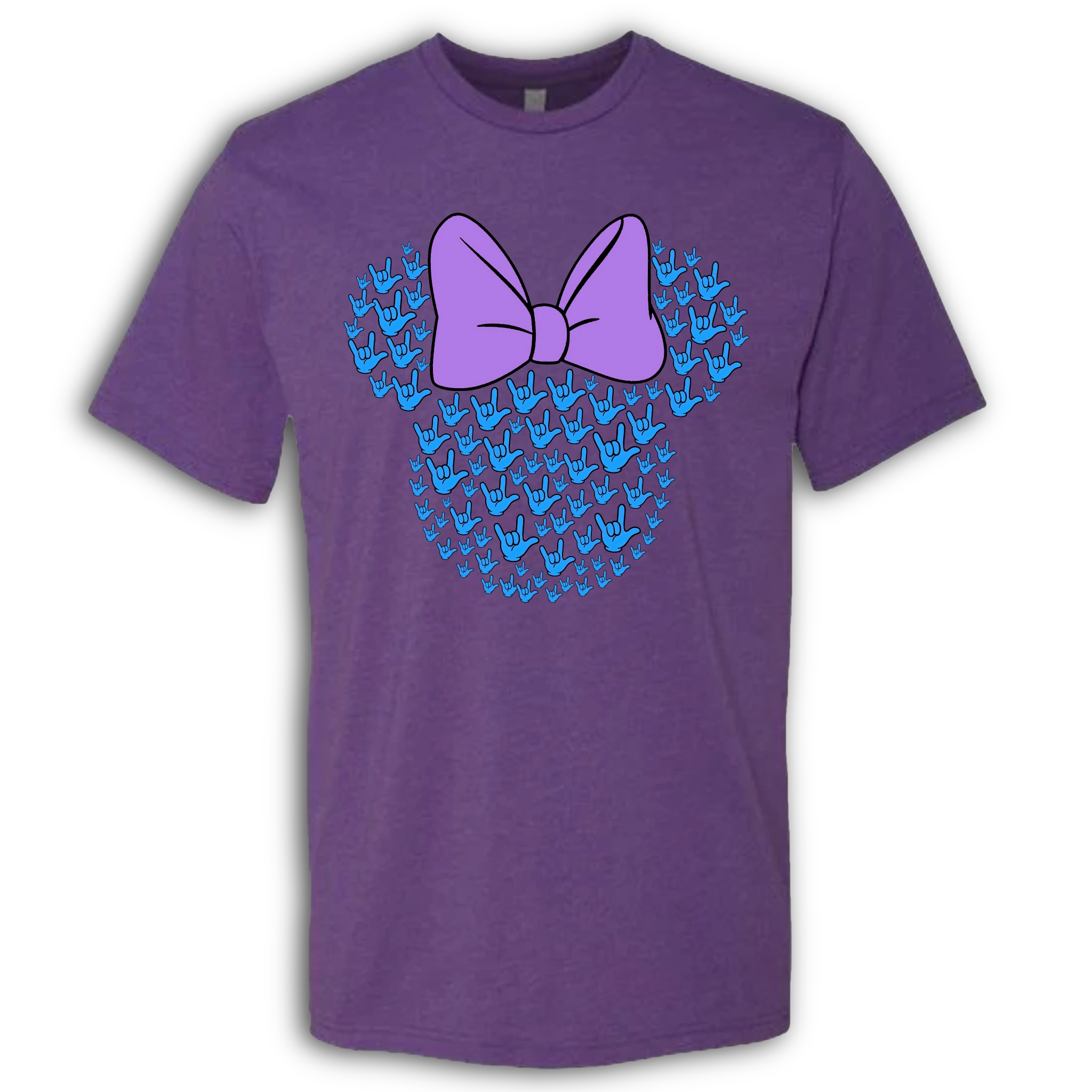 ASL Disney Silhouette Purple/Blue Crew Shirt