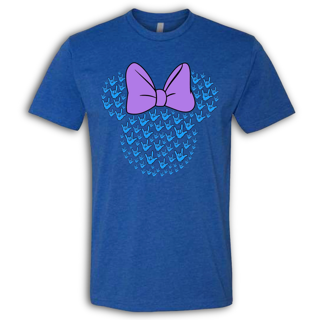 ASL Disney Silhouette Purple/Blue Crew Shirt