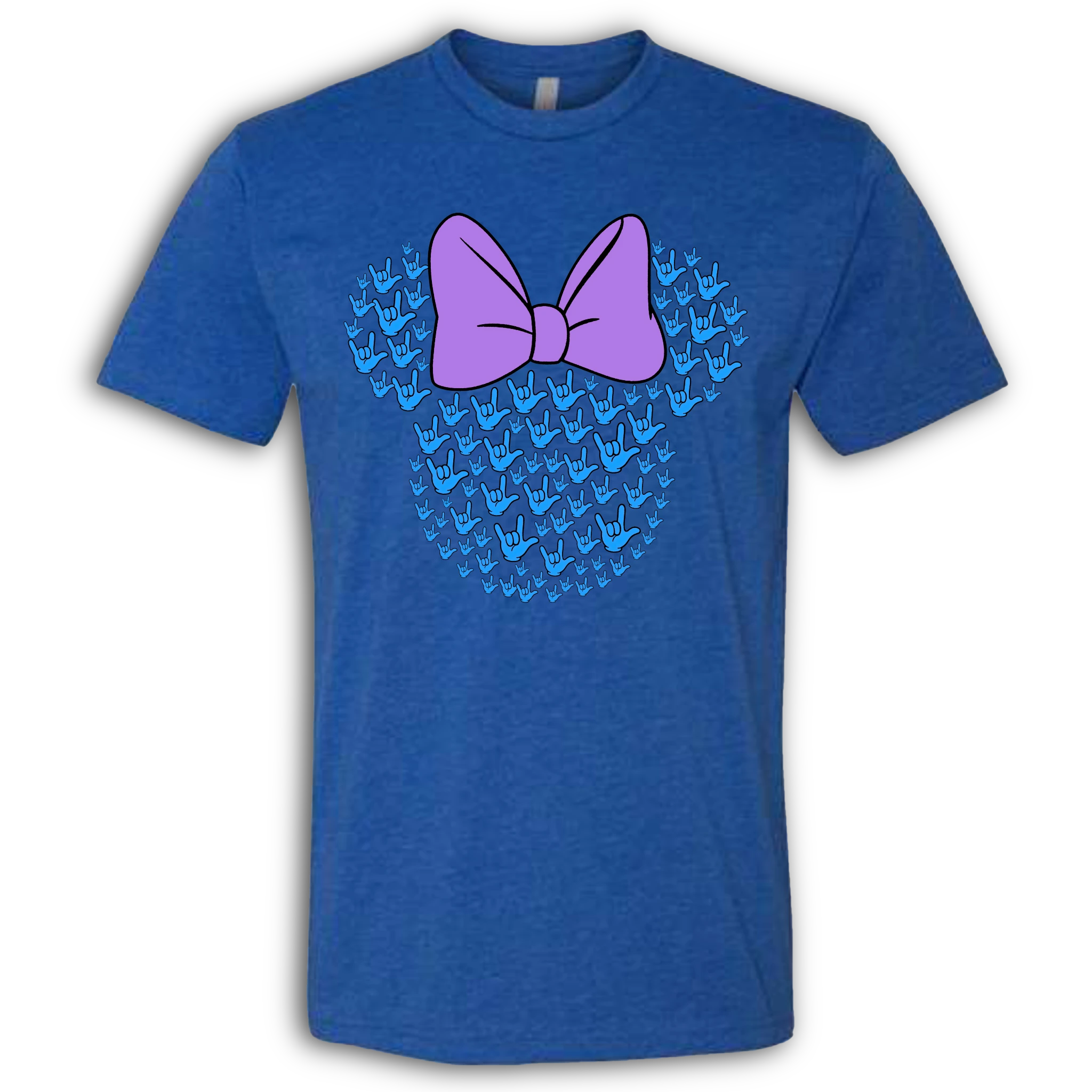 ASL Disney Silhouette Purple/Blue Crew Shirt