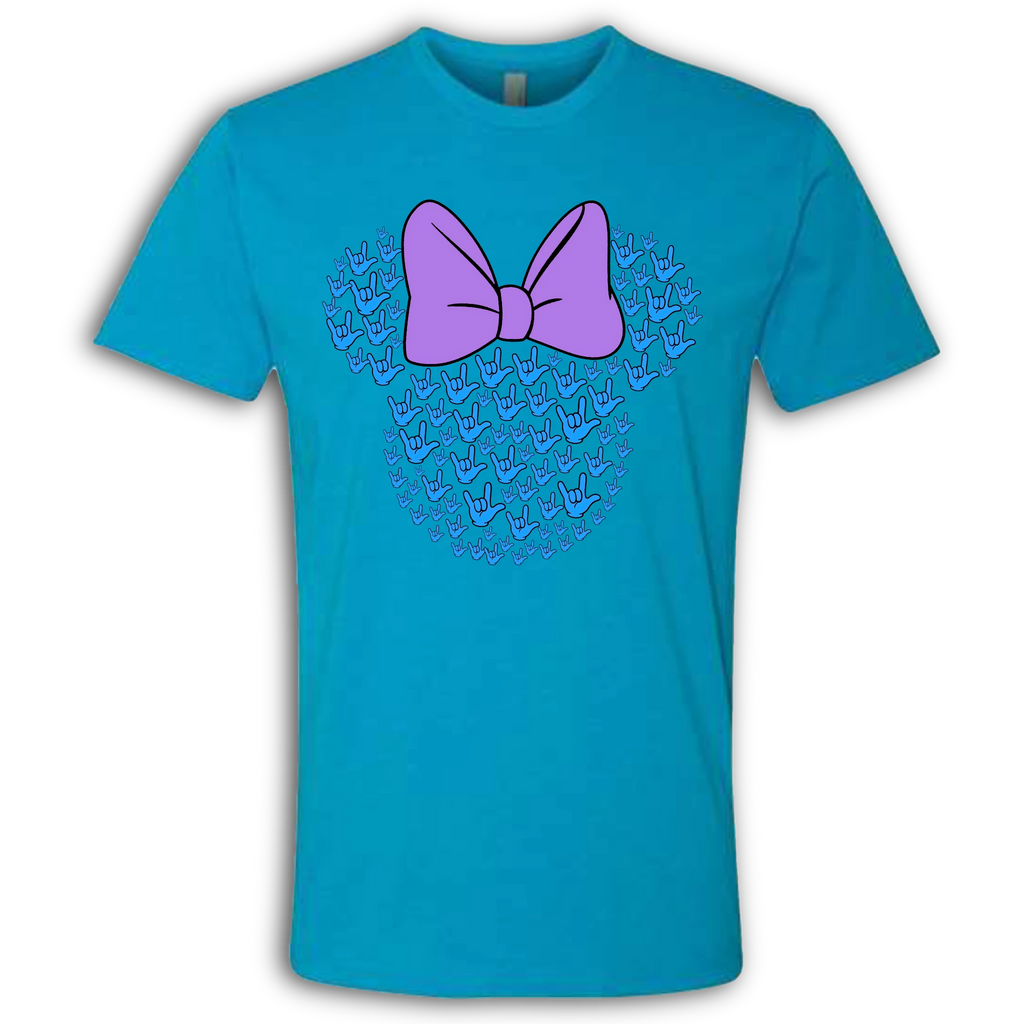 ASL Disney Silhouette Purple/Blue Crew Shirt