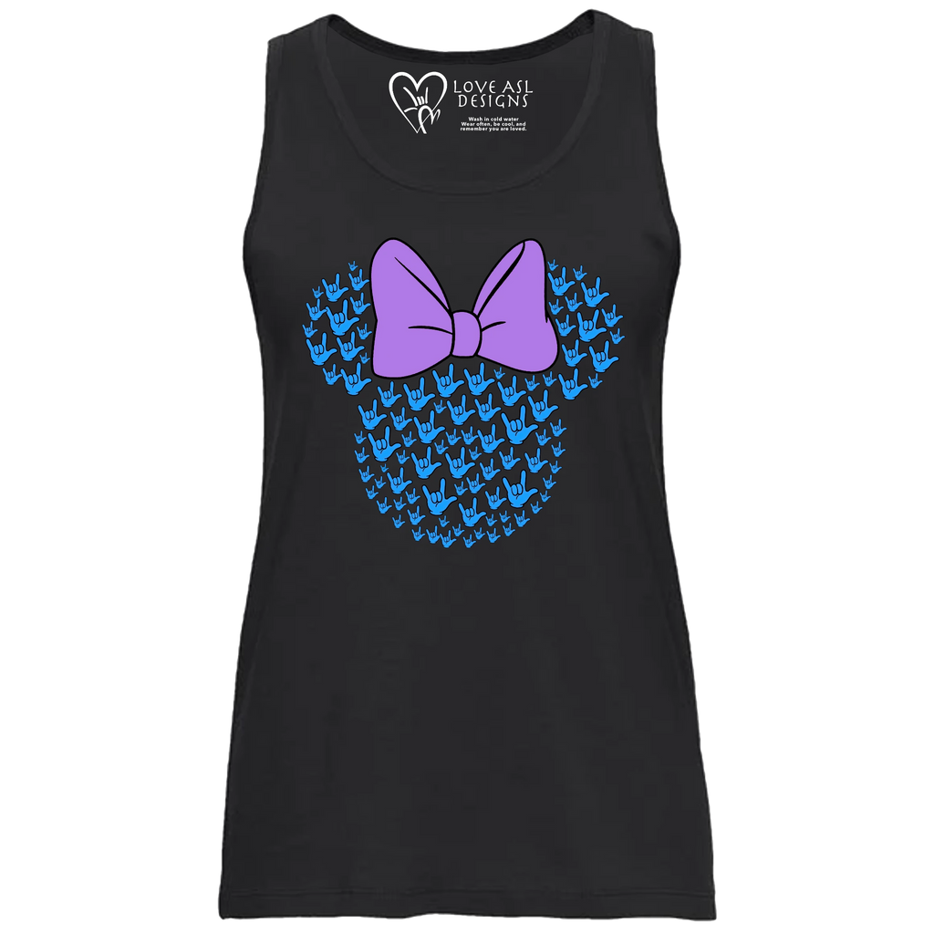ASL Disney Silhouette Purple/Blue Tank Top (WOMEN)