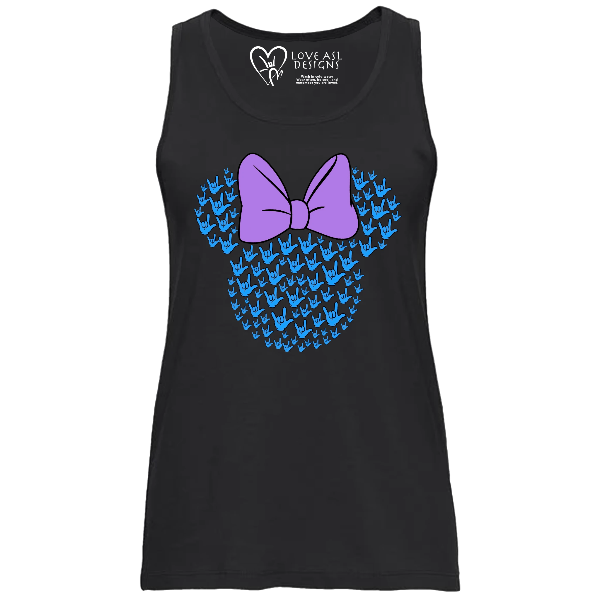 ASL Disney Silhouette Purple/Blue Tank Top (WOMEN)
