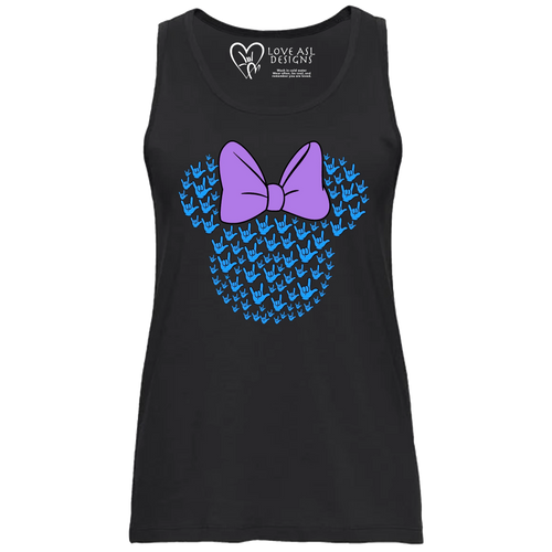 ASL Disney Silhouette Purple/Blue Tank Top (WOMEN)