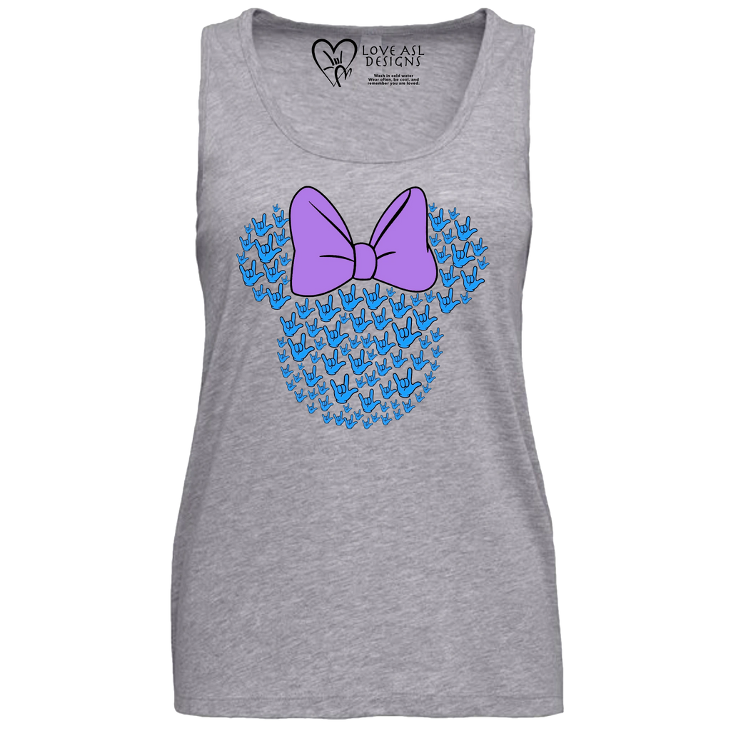 ASL Disney Silhouette Purple/Blue Tank Top (WOMEN)