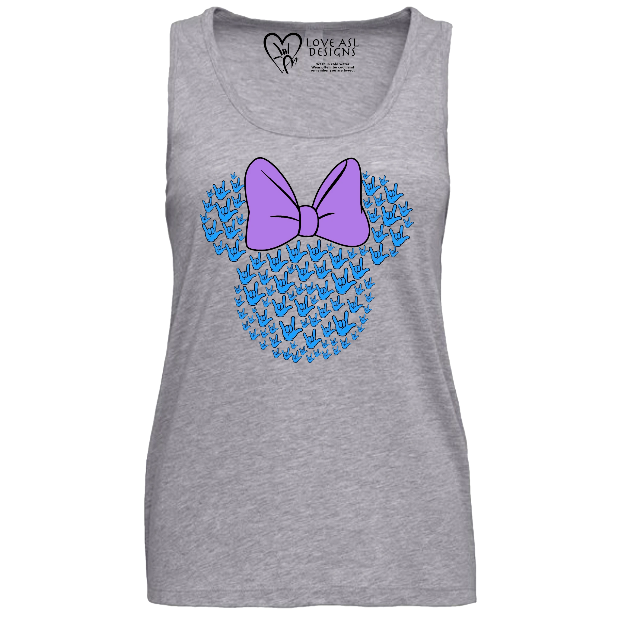 ASL Disney Silhouette Purple/Blue Tank Top (WOMEN)