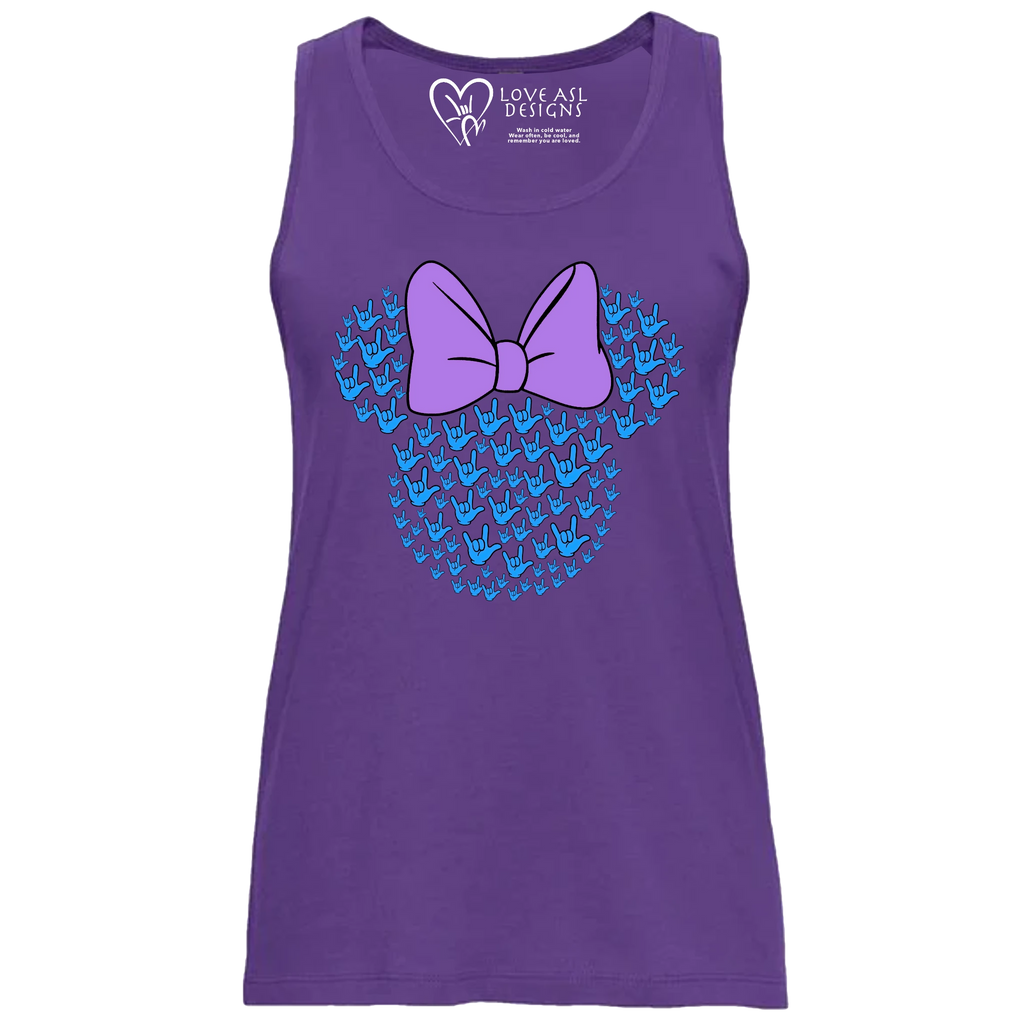 ASL Disney Silhouette Purple/Blue Tank Top (WOMEN)